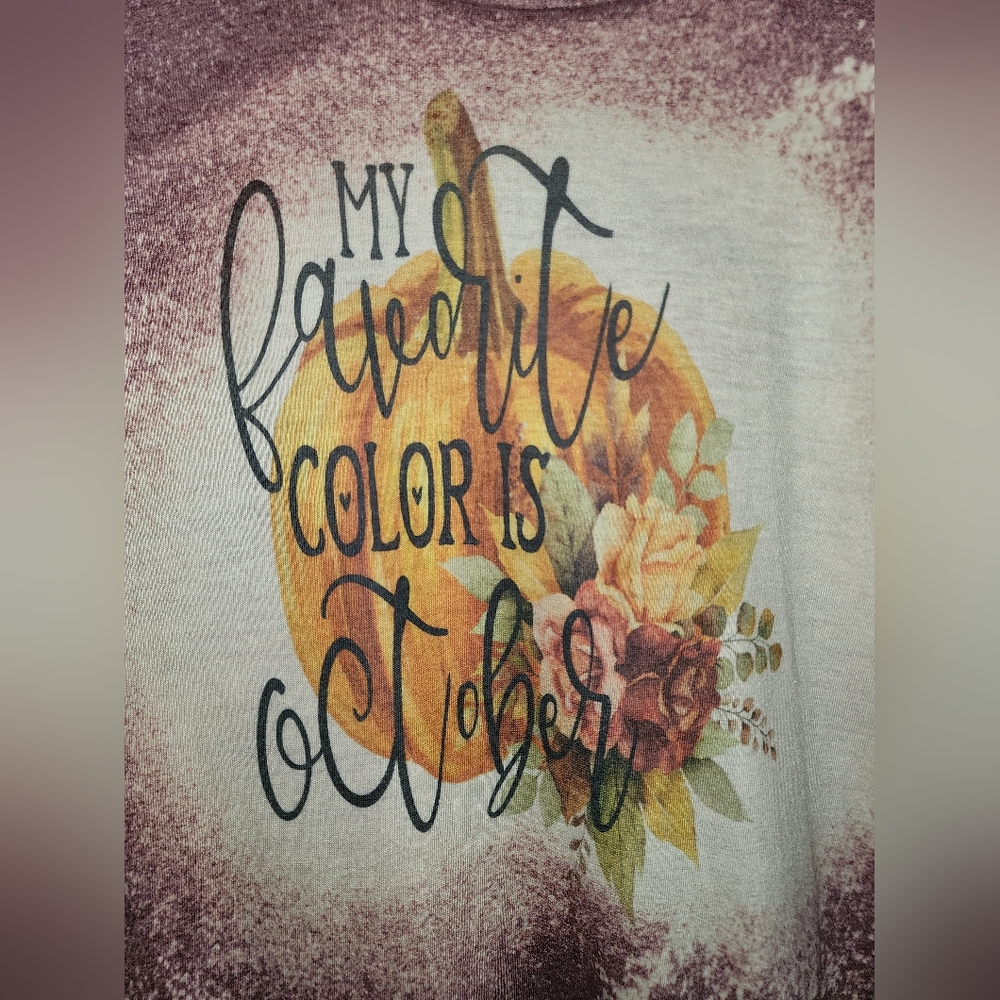 Autumn Pumpkin bleached Tee.